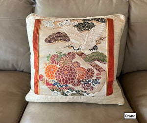Pillows handmade with Japanese Obi by Pandora's