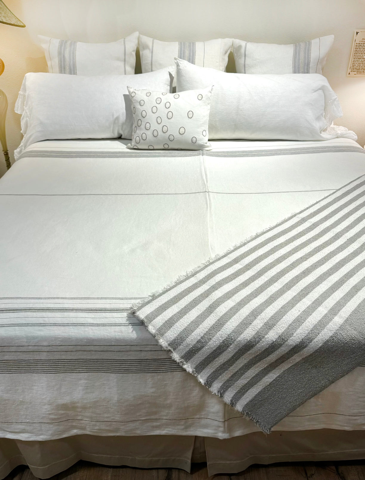 Propriano linen coverlet & shams by Libeco