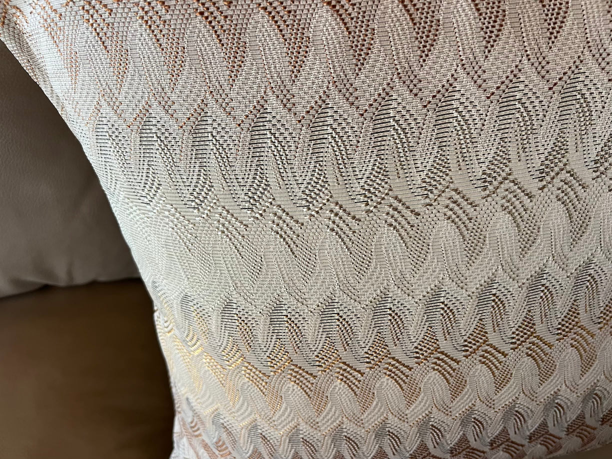 Taupe Missoni Home pillow made by Pandora's