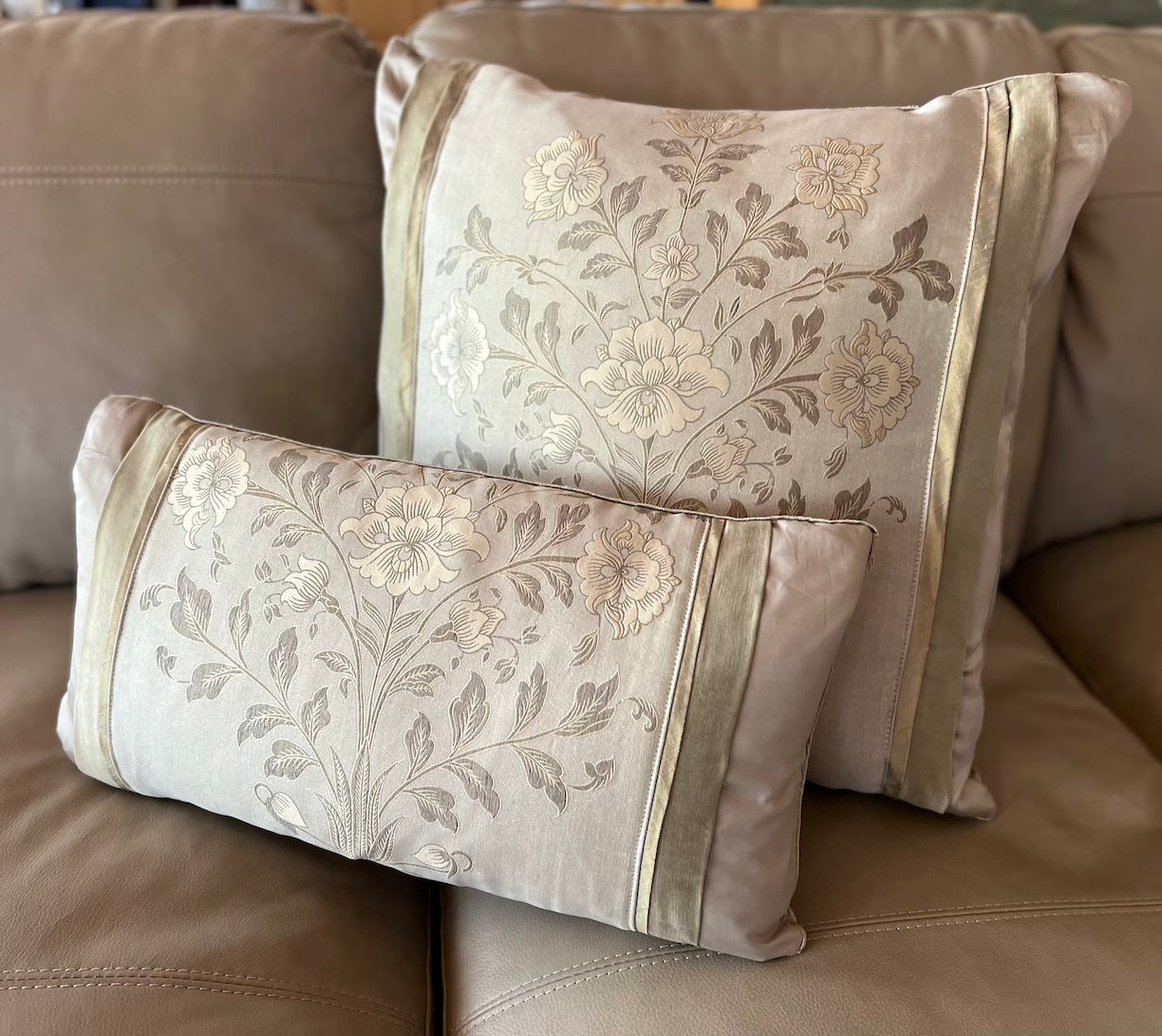 Floral Brocade pillows by Pandora's