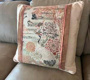 Japanese Obi silk pillows & runner