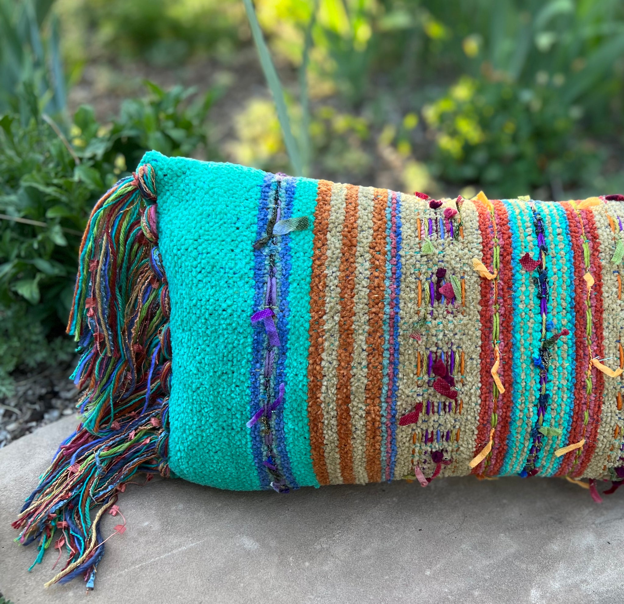 Gretel Underwood "Cachucha" pillow handmade in Santa Fe, NM