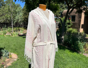 Hand printed Turkish linen and cotton robes by Buldano