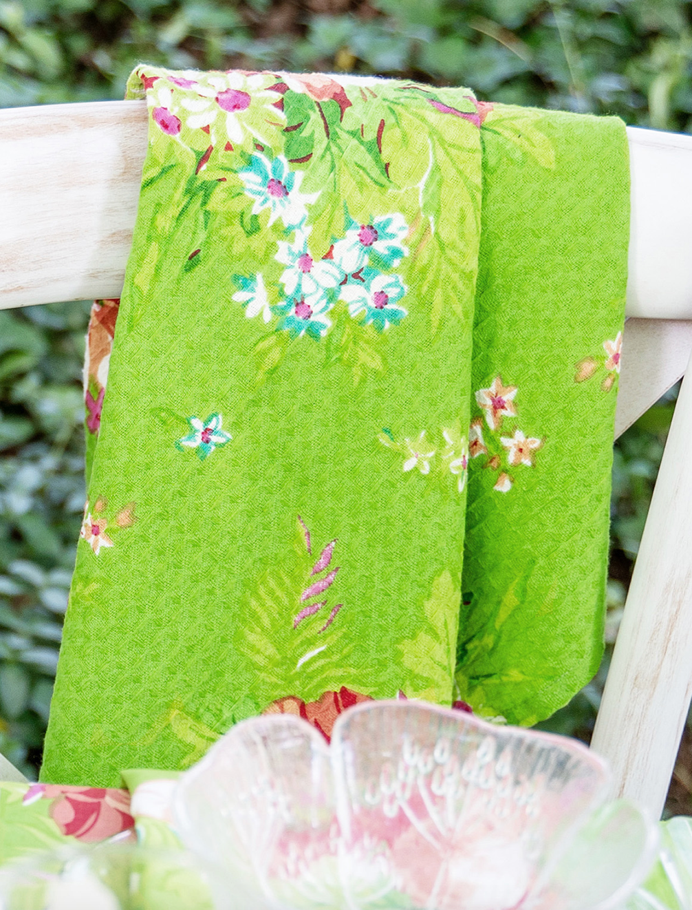 April Cornell Charming Lime Tea Towels