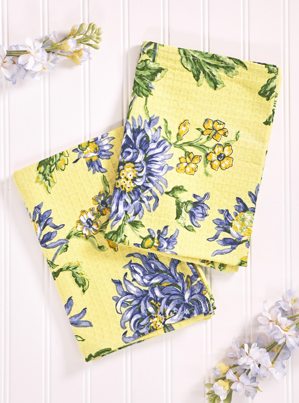 April Cornell Chrissy Yellow Tea Towels