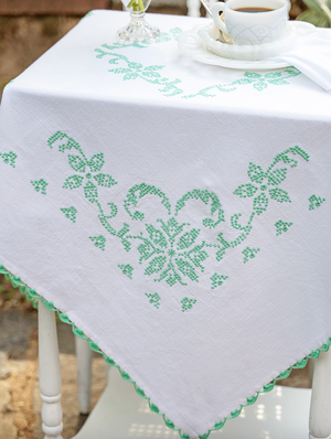 April Cornell Abigail Embroidery Tea Cloth