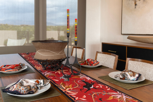 Ardmore Sable Royal red table runners from South Africa