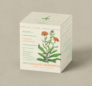 Kobo Catalan Calendula plant the box 9oz candle