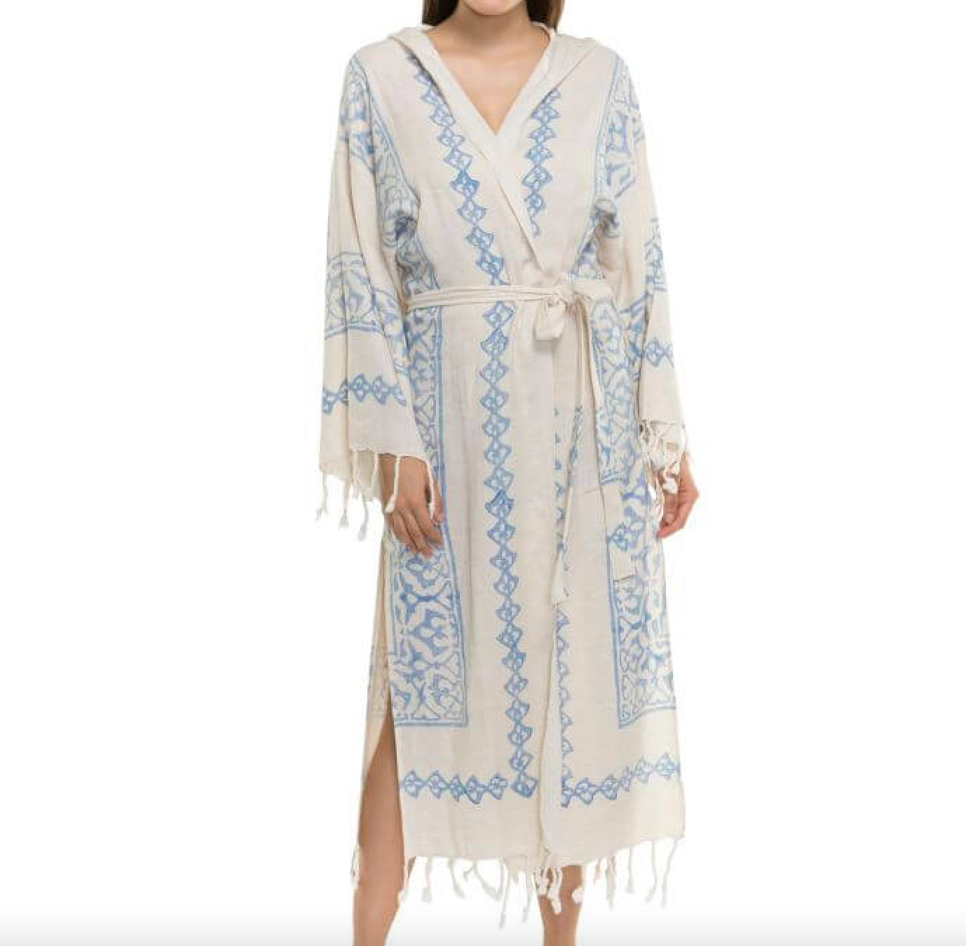 Hand printed Turkish linen and cotton robes by Buldano