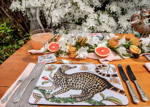 Ardmore Genet Cat Chalk placemats from South Africa
