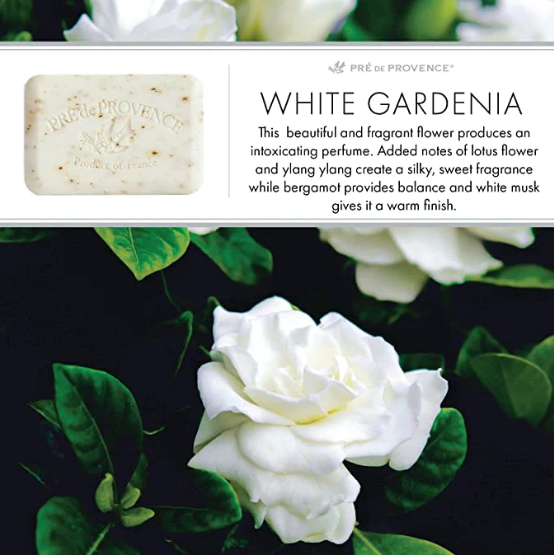 White Gardenia soap bar by Pré de Provence