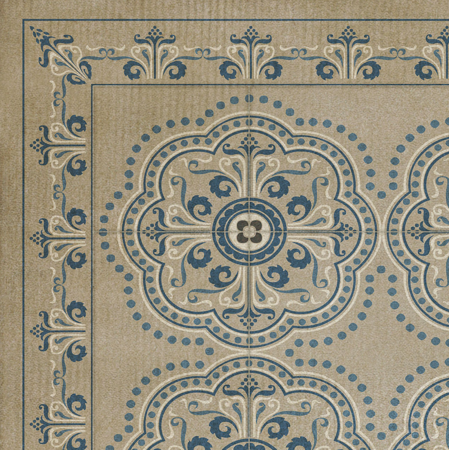 Vinyl Floorcloth Mat Vintage Solitude by Spicher & Company