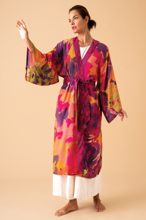 Blooms mustard kimono by Powder Design