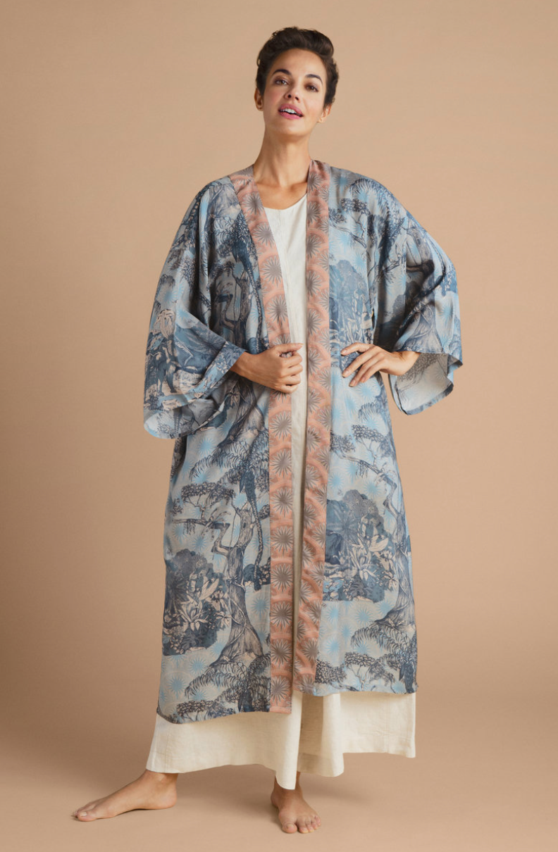 Tropical Toile kimono by Powder Design