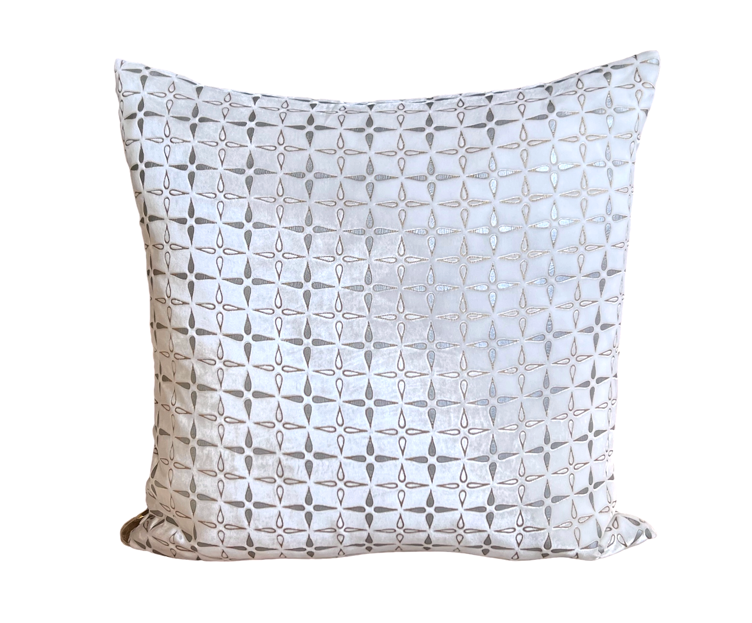Kevin O'Brien Small Moroccan White velvet pillow