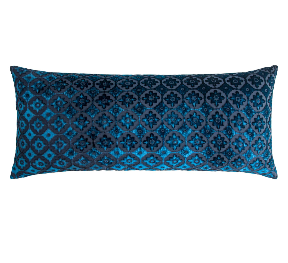 Kevin O'Brien Small Moroccan Cobalt Black Pillow