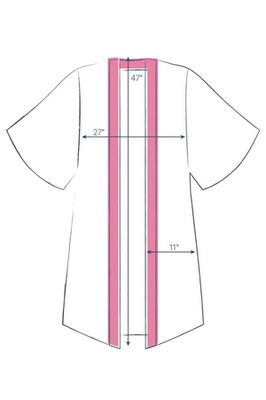 Trailing Wisteria Amethyst kimono gown by Powder Design