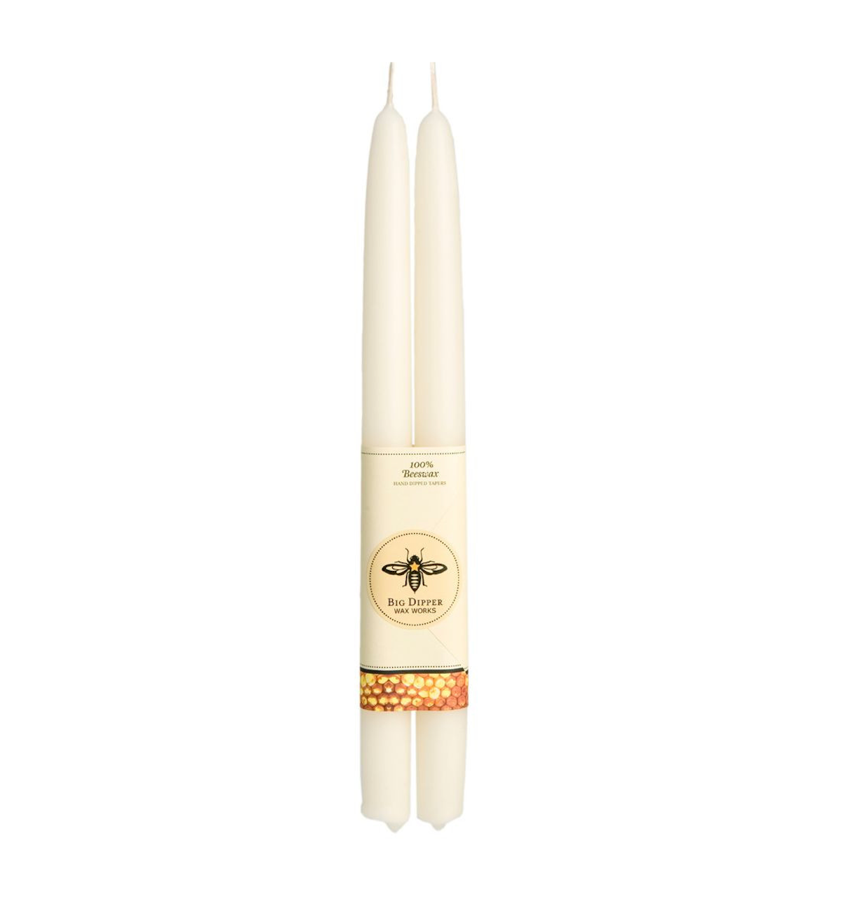 100% Pure Beeswax Tapers by Big Dipper