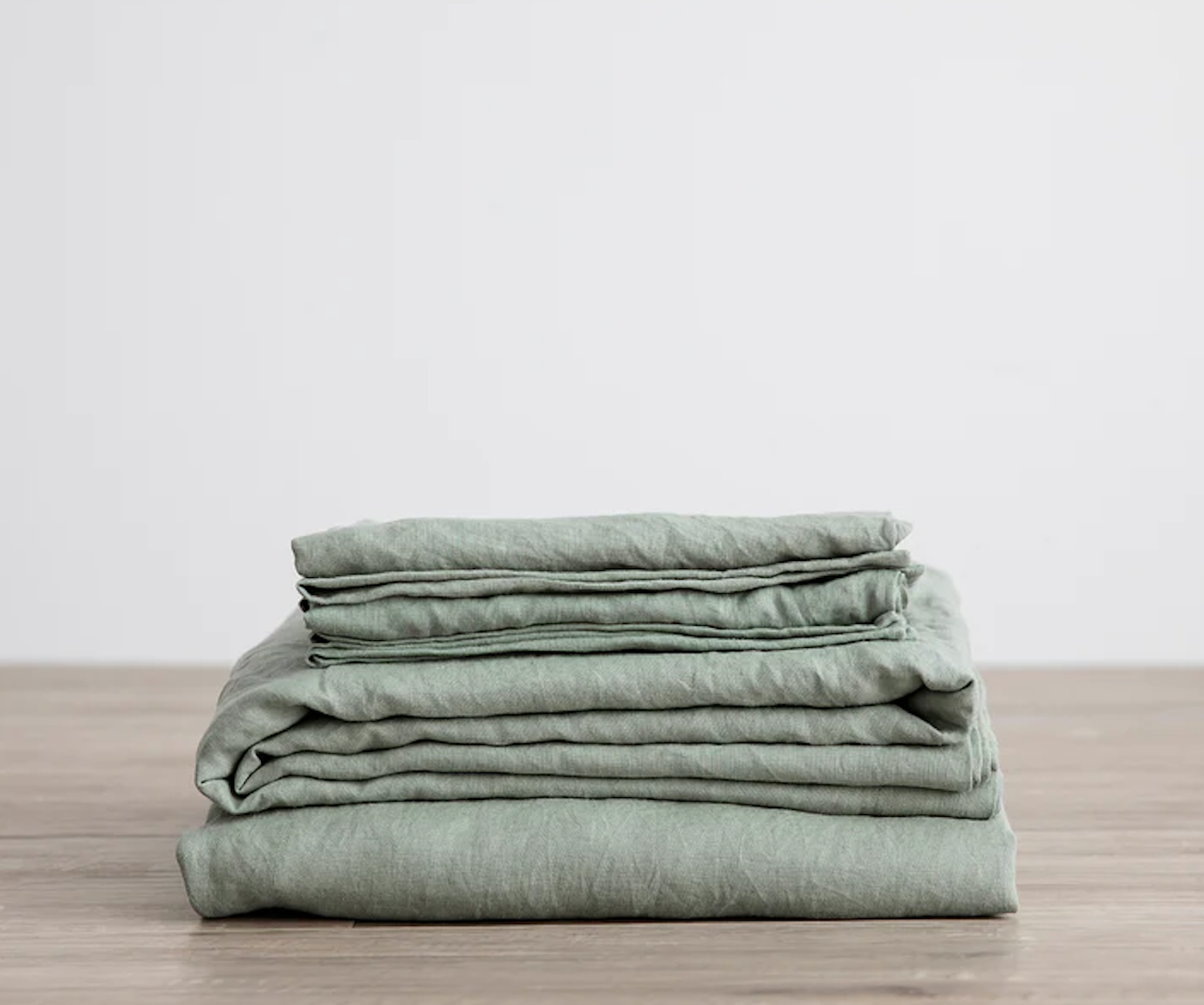Sage linen sheet set by Cultiver