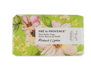 Rhubarb & Lychee soap bar by Pré de Provence