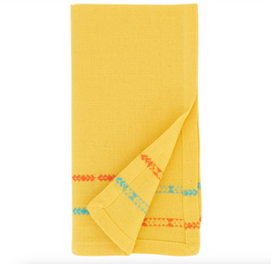 Cotton Dobby Yellow border napkin sets