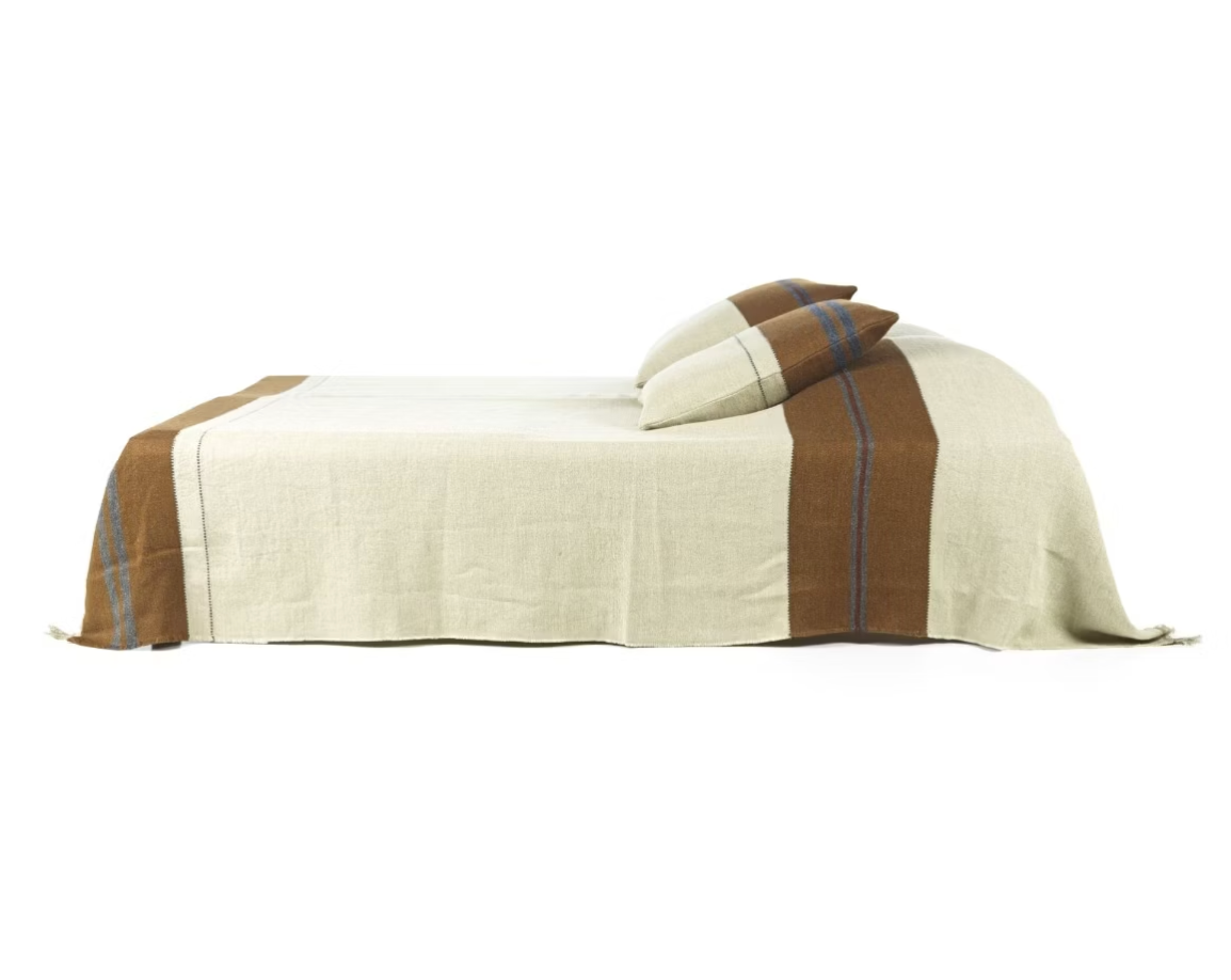 The Highland Stripe coverlet by Libeco