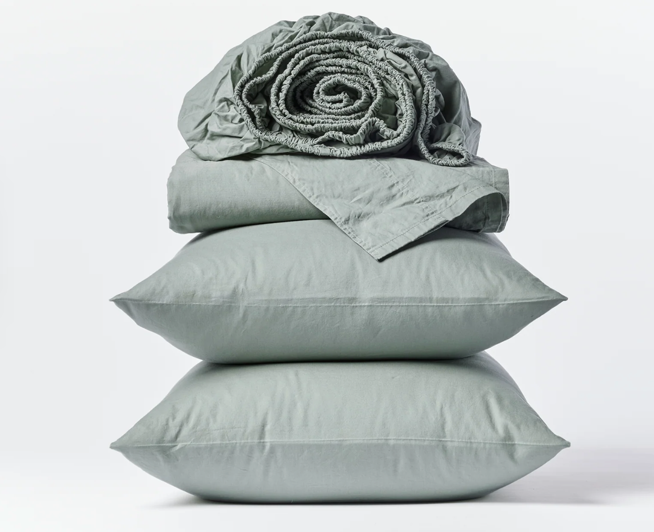 Coyuchi Crinkled Organic Cotton Percale Sheet Sets