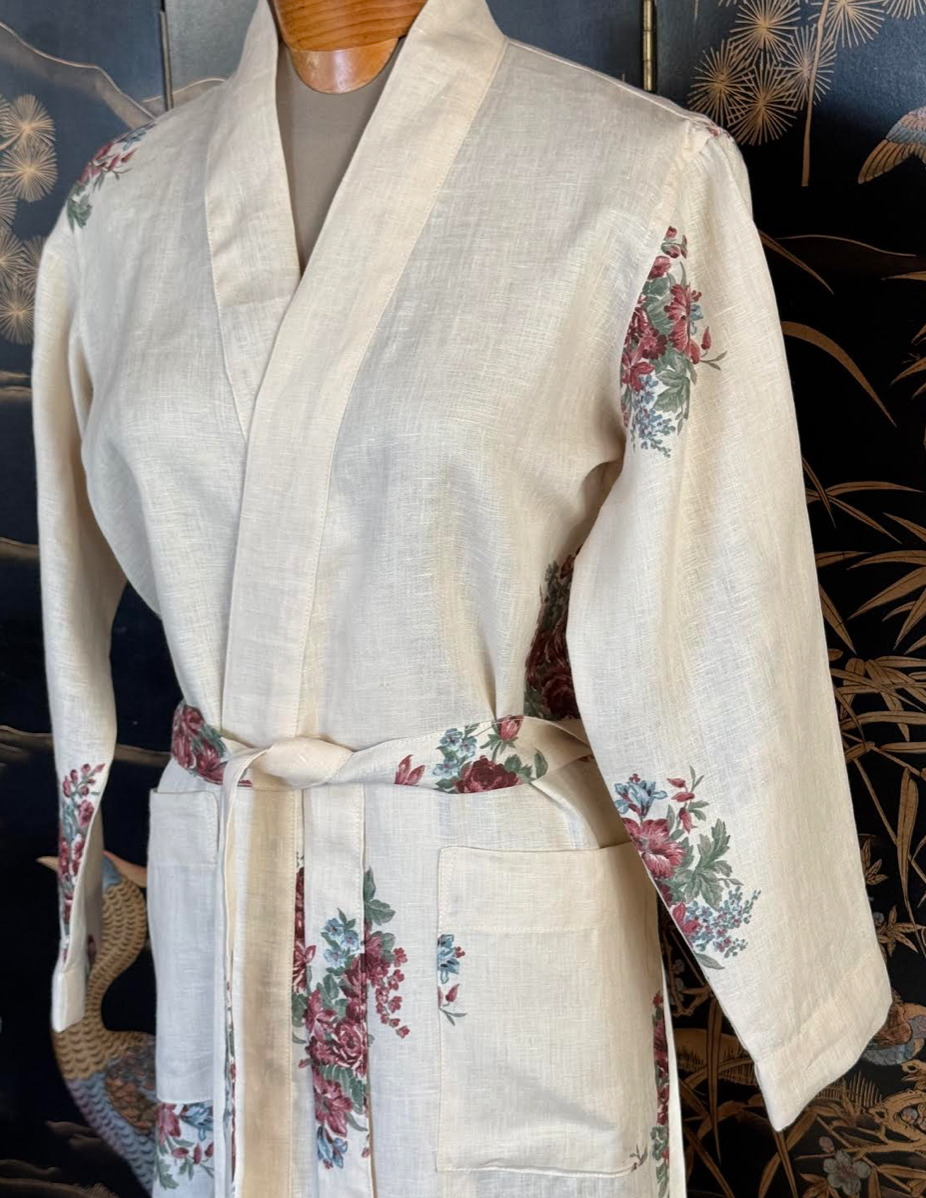 Libeco Linen robe handmade by Pandora's