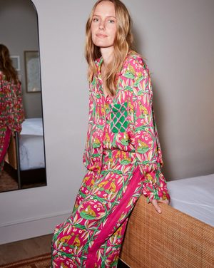 Royal Cheetah Pink Palace robe by Printfresh