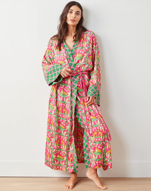 Royal Cheetah Pink Palace robe by Printfresh