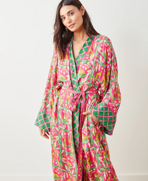 Royal Cheetah Pink Palace robe by Printfresh