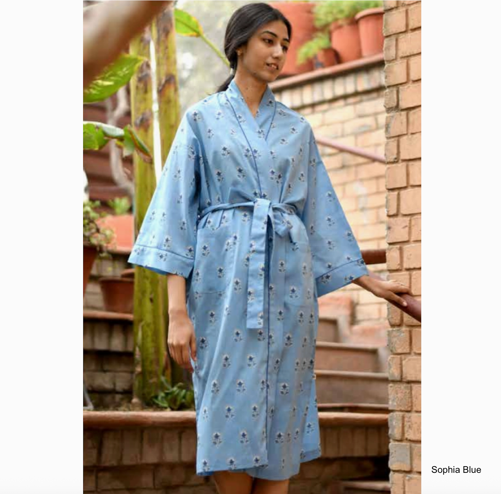 100% Organdy lightweight cotton robes by Handprint