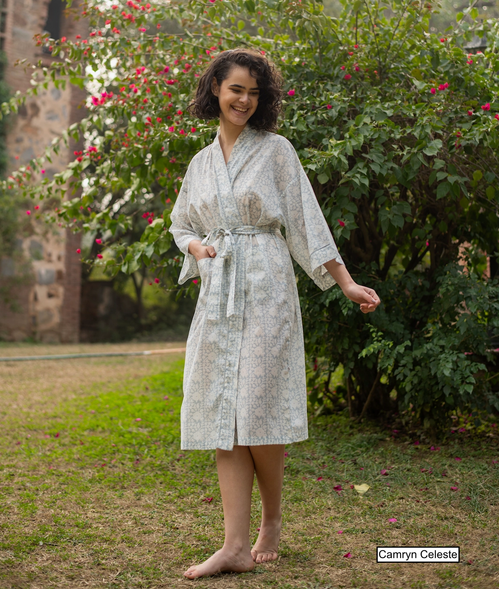 100% Organdy lightweight cotton robes by Handprint