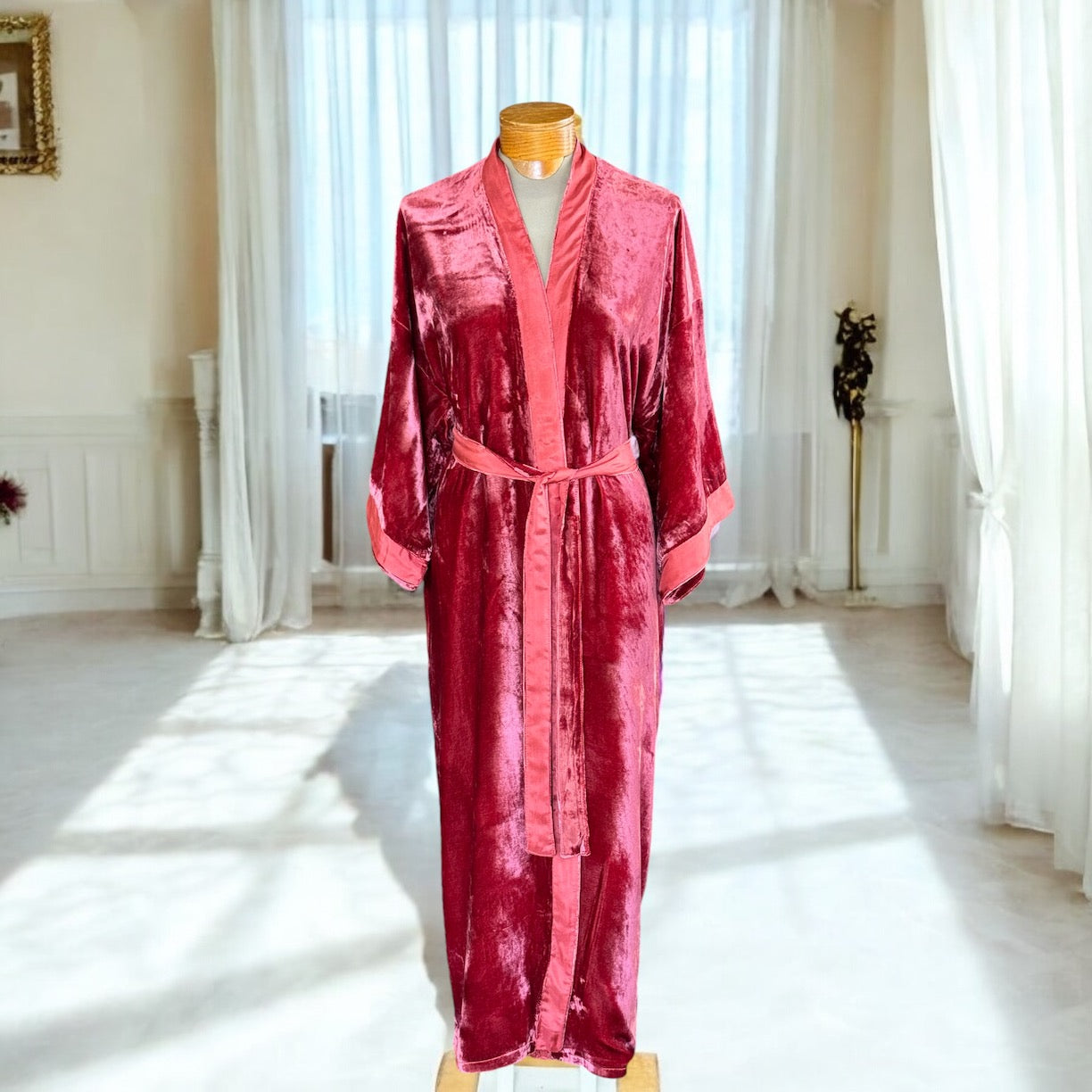 Reversible silk/velvet robes handmade in Vietnam