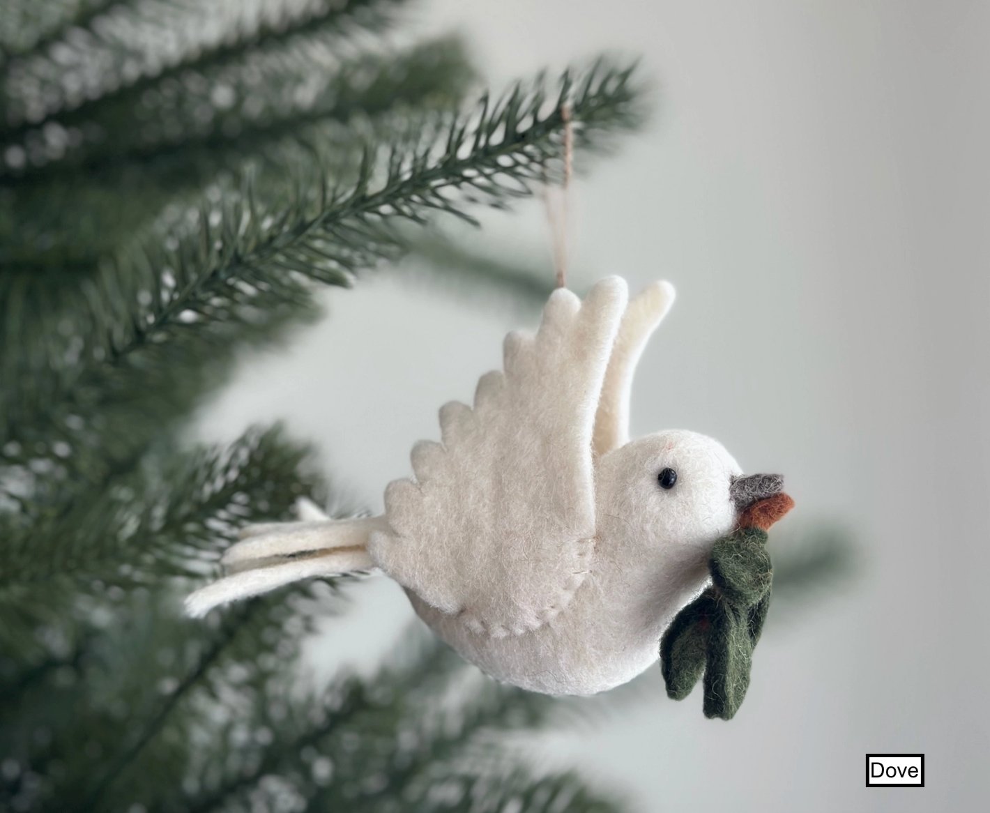 Felted Wool Bird Ornament