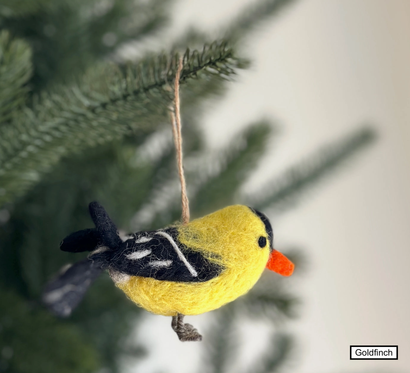 Felted Wool Bird Ornament