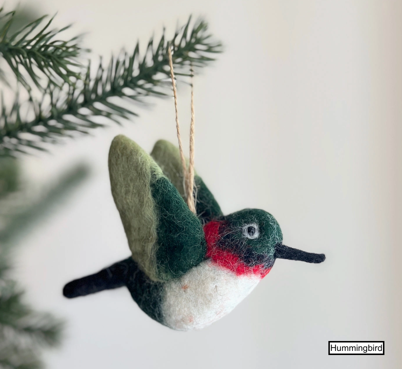 Felted Wool Bird Ornament