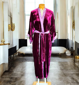 Reversible silk/velvet robes handmade in Vietnam
