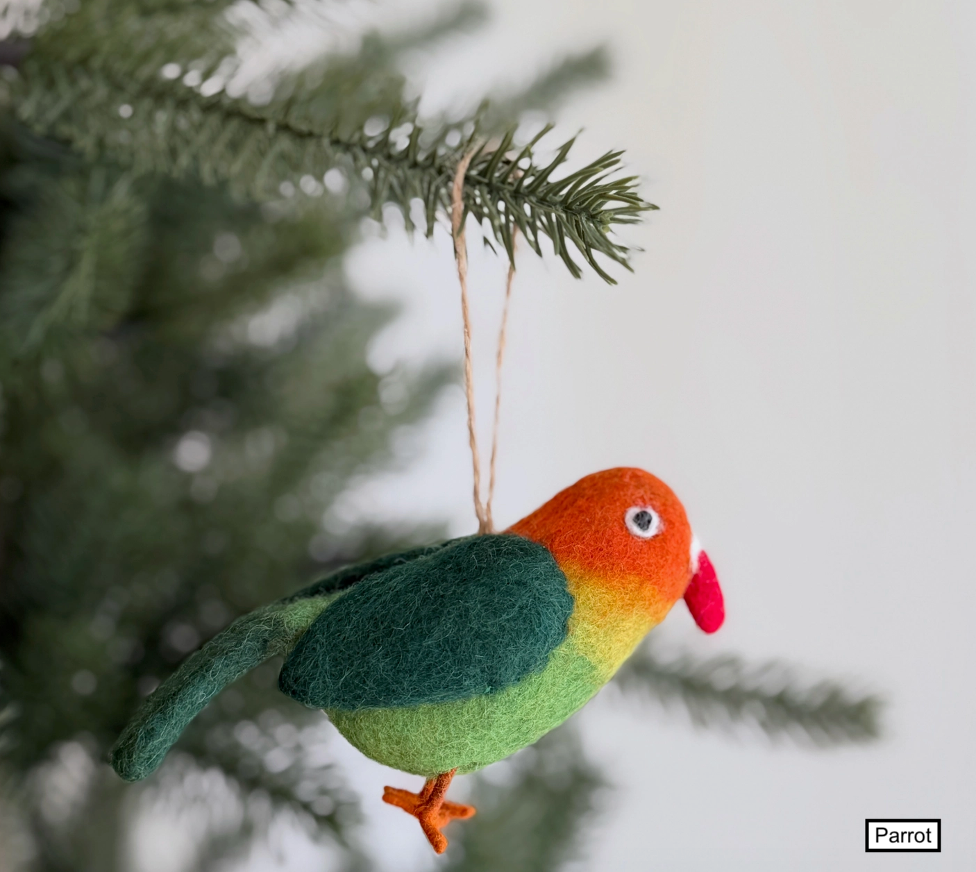Felted Wool Bird Ornament