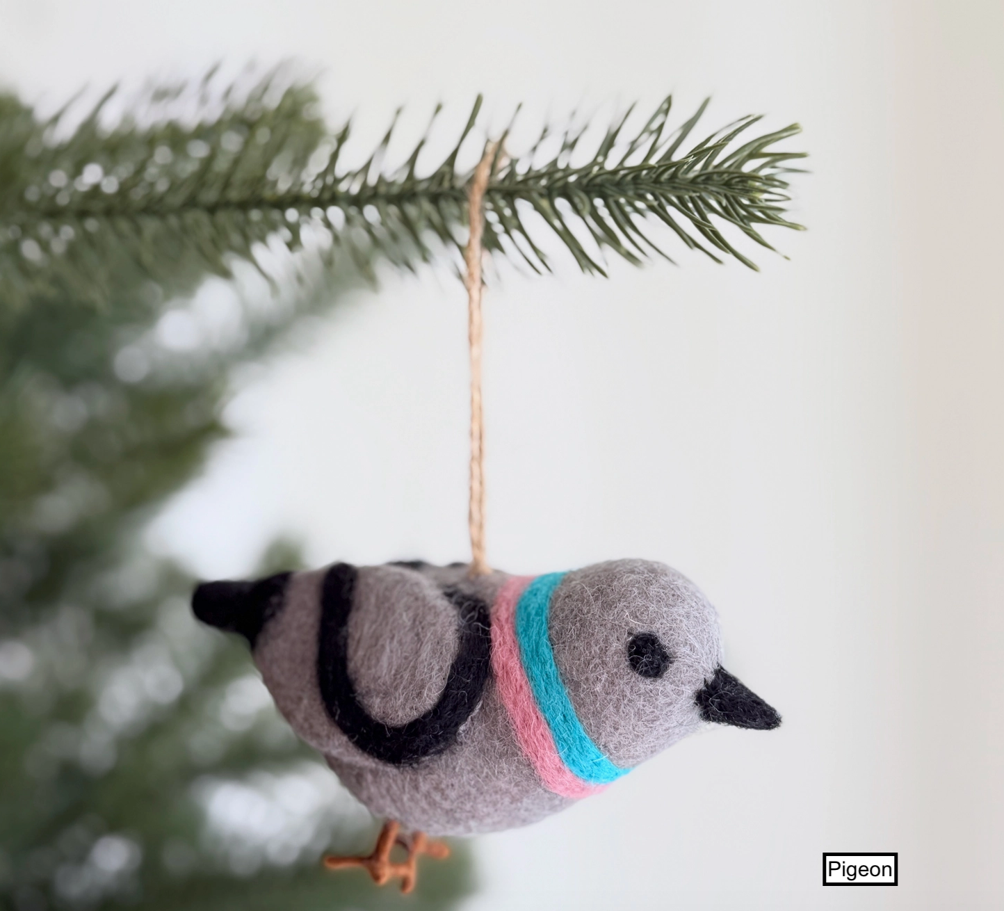 Felted Wool Bird Ornament
