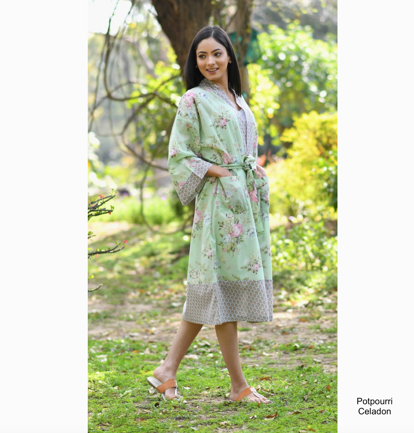 100% Organdy lightweight cotton robes by Handprint