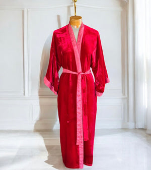 Reversible silk/velvet robes handmade in Vietnam