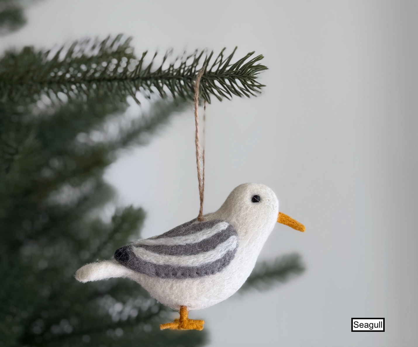 Felted Wool Bird Ornament