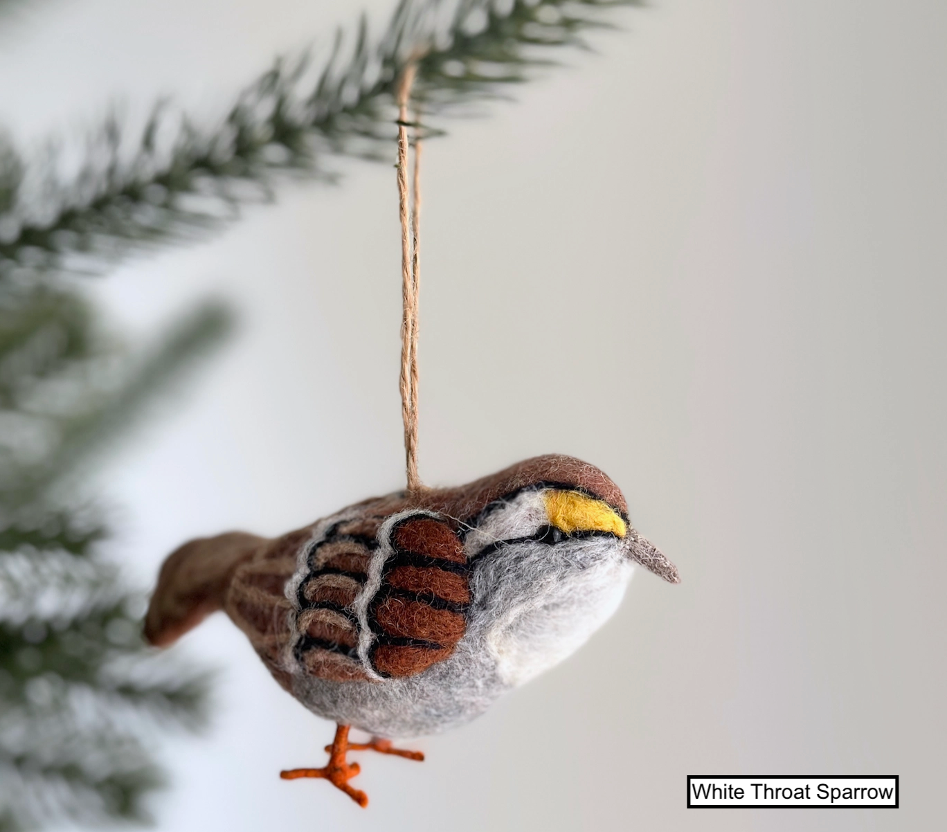 Felted Wool Bird Ornament