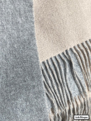 Reversible 100% cashmere throws. 