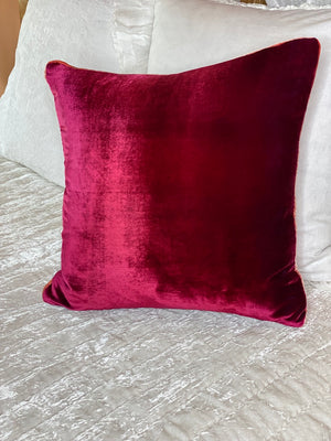 Kevin O'Brien Color Block Raspberry Pillows