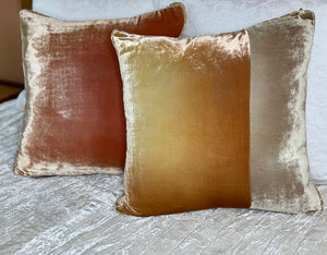 Kevin O'Brien Color Block Mango Pillows