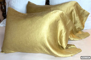Paloma silk/linen pillowcases by Bella Notte