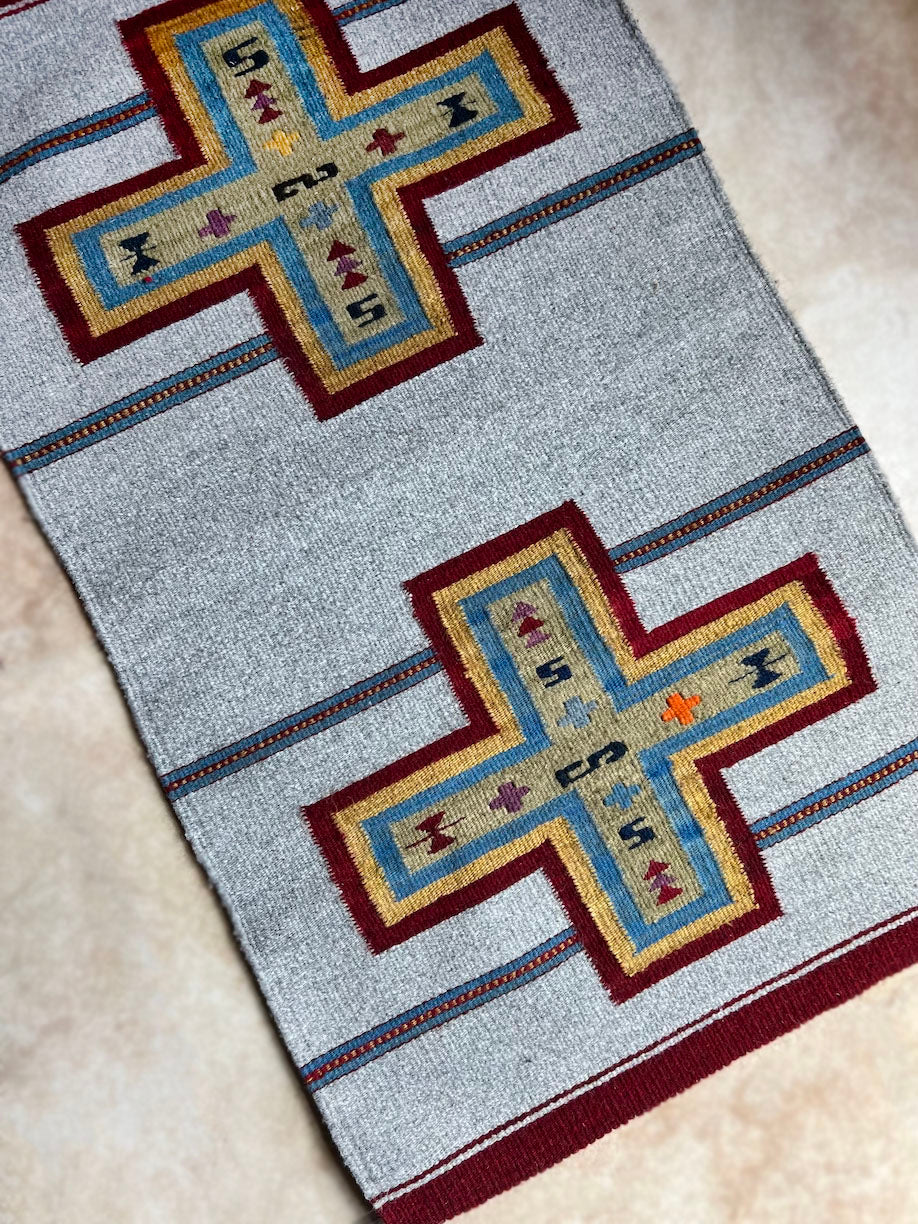 Sergio Martinez "Cardinal Cross" rug (2'x3')