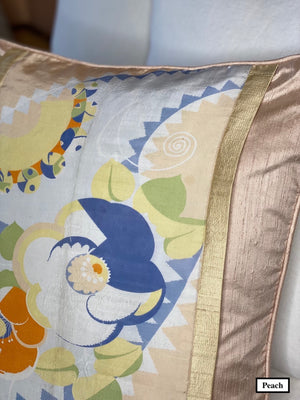Pillows made with vintage kimono fabric
